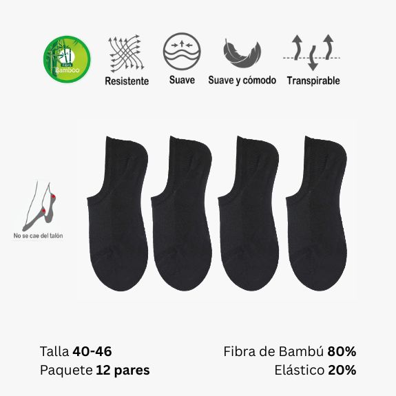 Lote 1 - Calcetines Pinkies Hombre Bambú